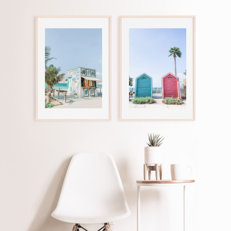 Two Beach Huts - Instant Printable Digital Download (Once purchased check Junk Mail)