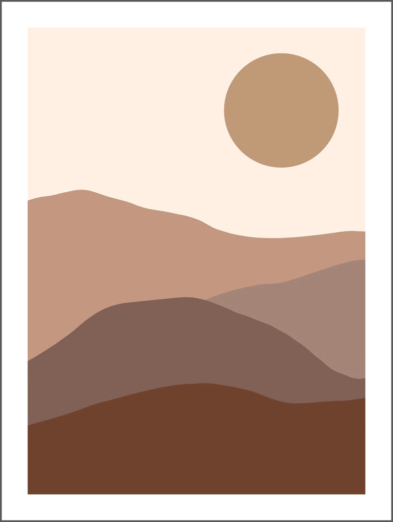 Abstract Brown Landscape Poster