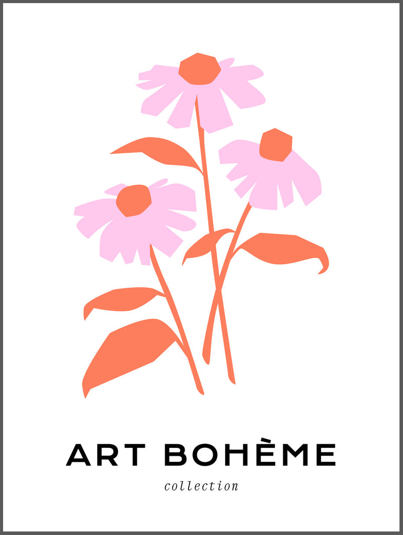 Abstract Flower Art Poster