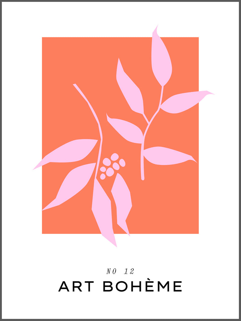Abstract Pink Plant Poster