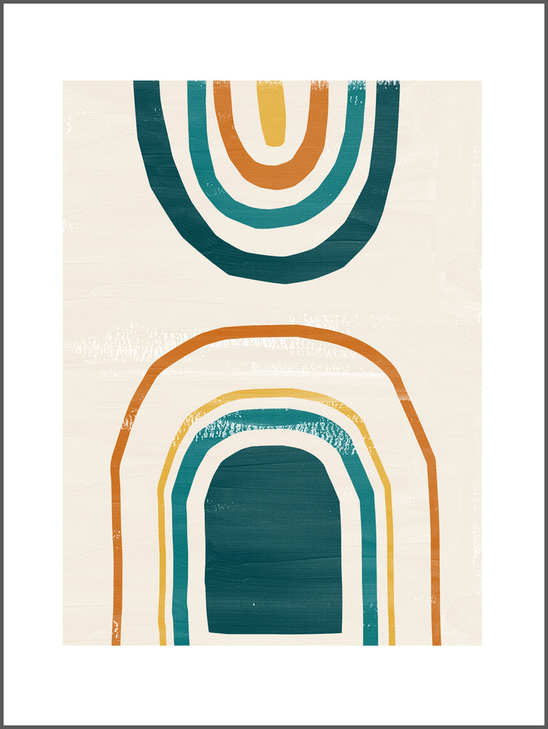 Abstract Rounded Retro Poster