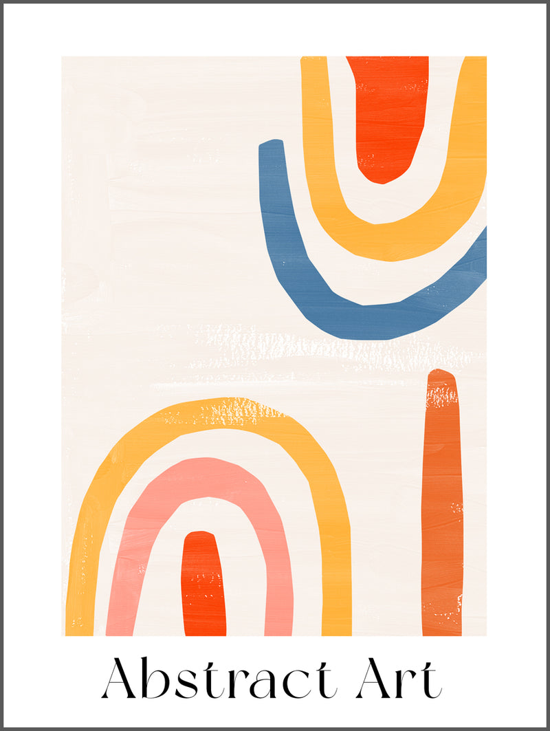 Abstract Rounded Pastels Poster
