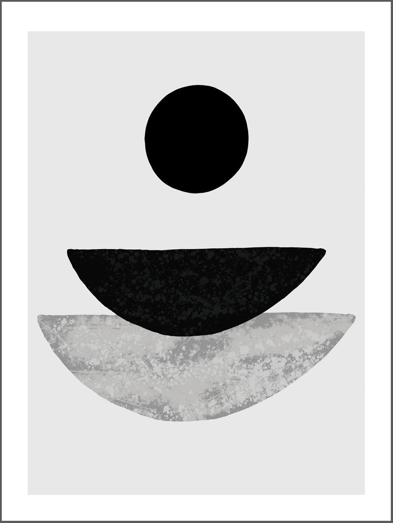 Abstract in Grey & Black Poster