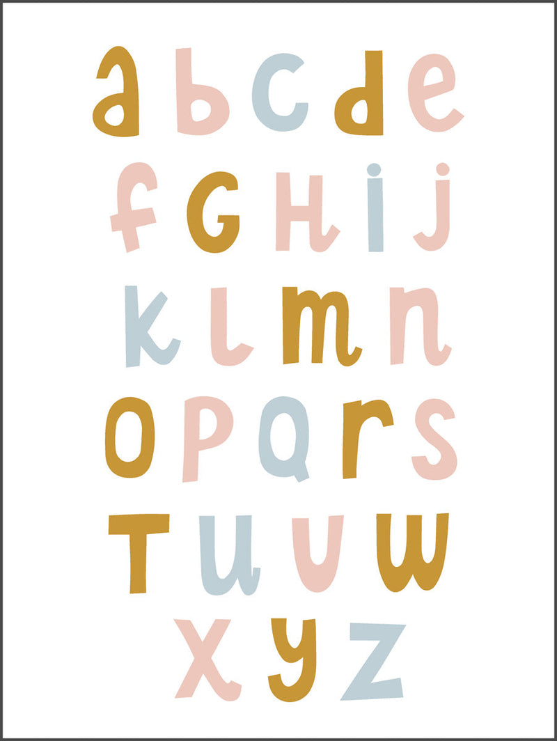 Alphabet Pastel Poster