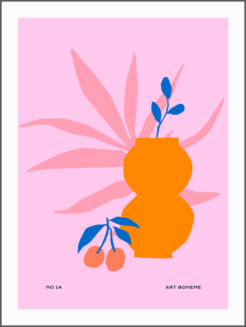 Art Boheme Orange Vase Poster