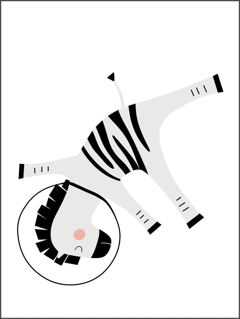 Astronaut Zebra Poster