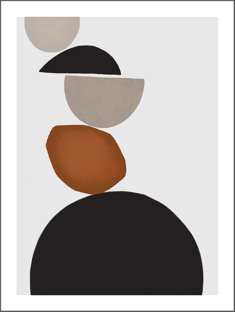 Balanced Abstract Shapes Poster