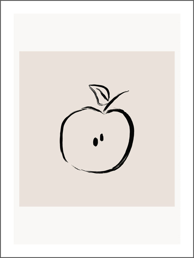 Beige Apple Poster
