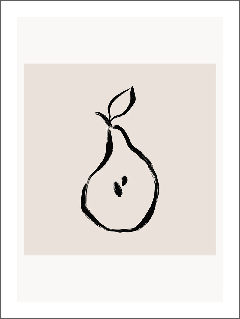 Beige Pear Poster