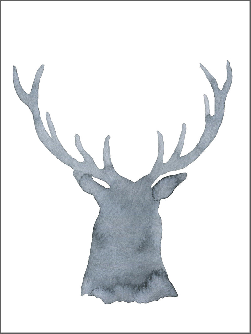 Blue Deer Poster