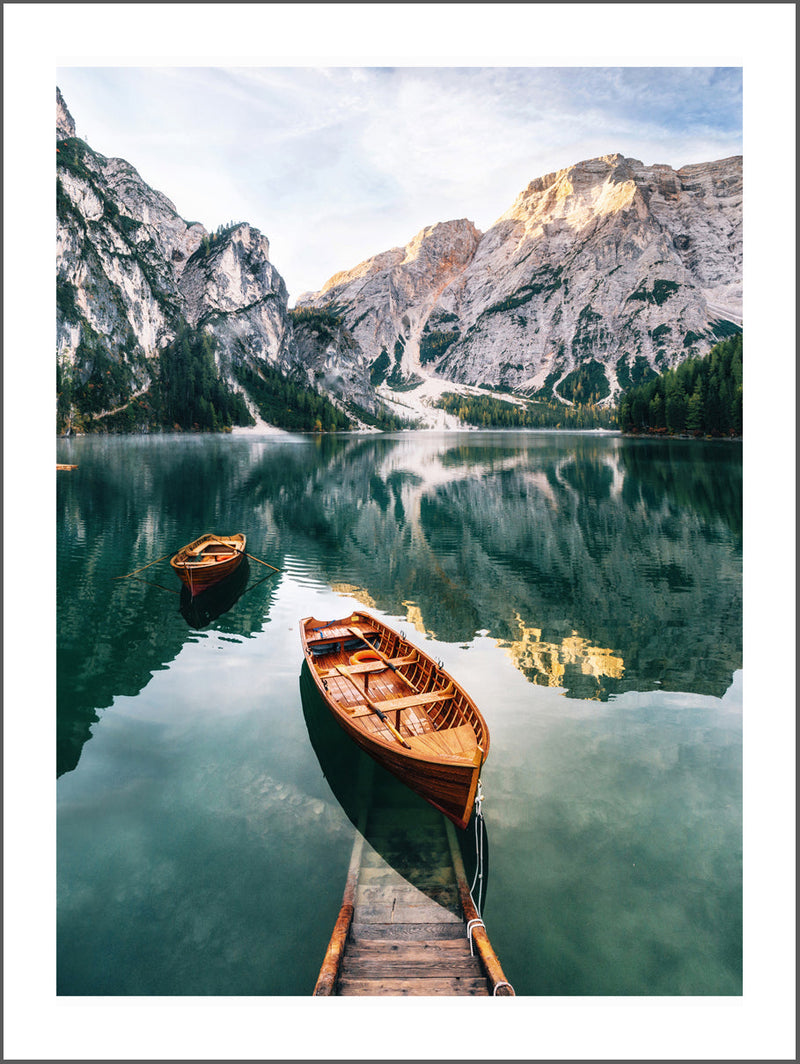 Boat In Lake Poster