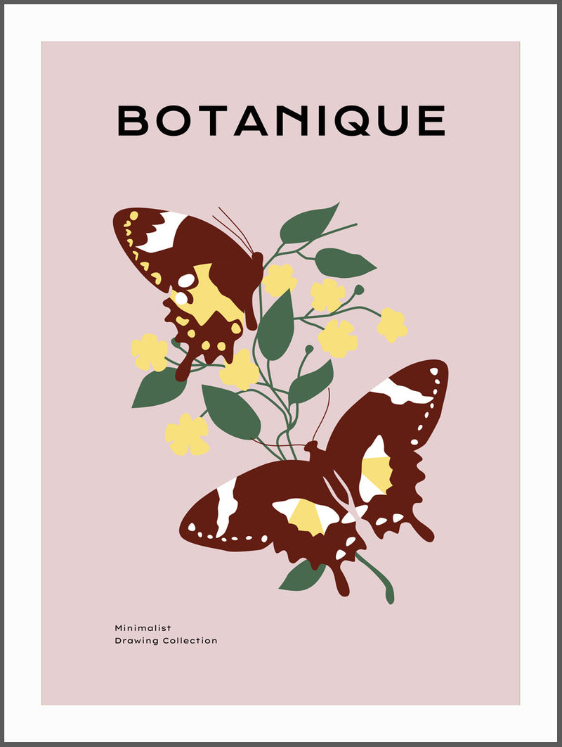 Botanique Butterfly Poster
