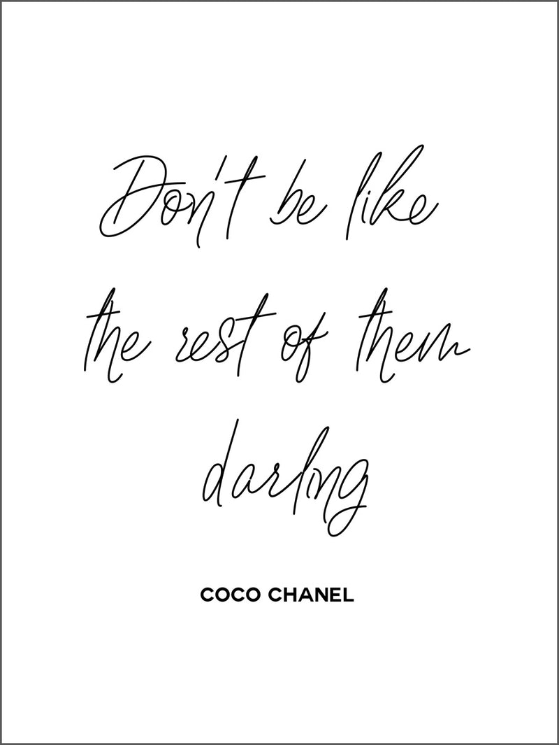 Coco Chanel Quote  Poster