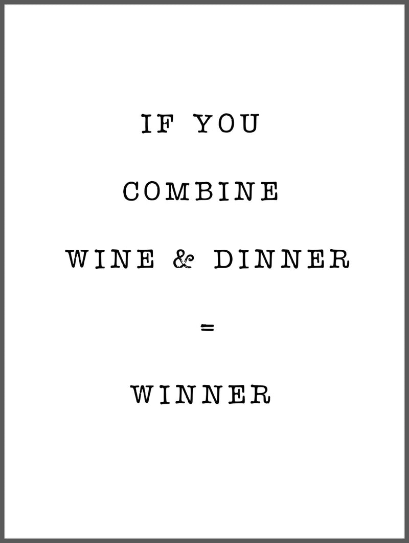 Combine Wine & Dinner Poster