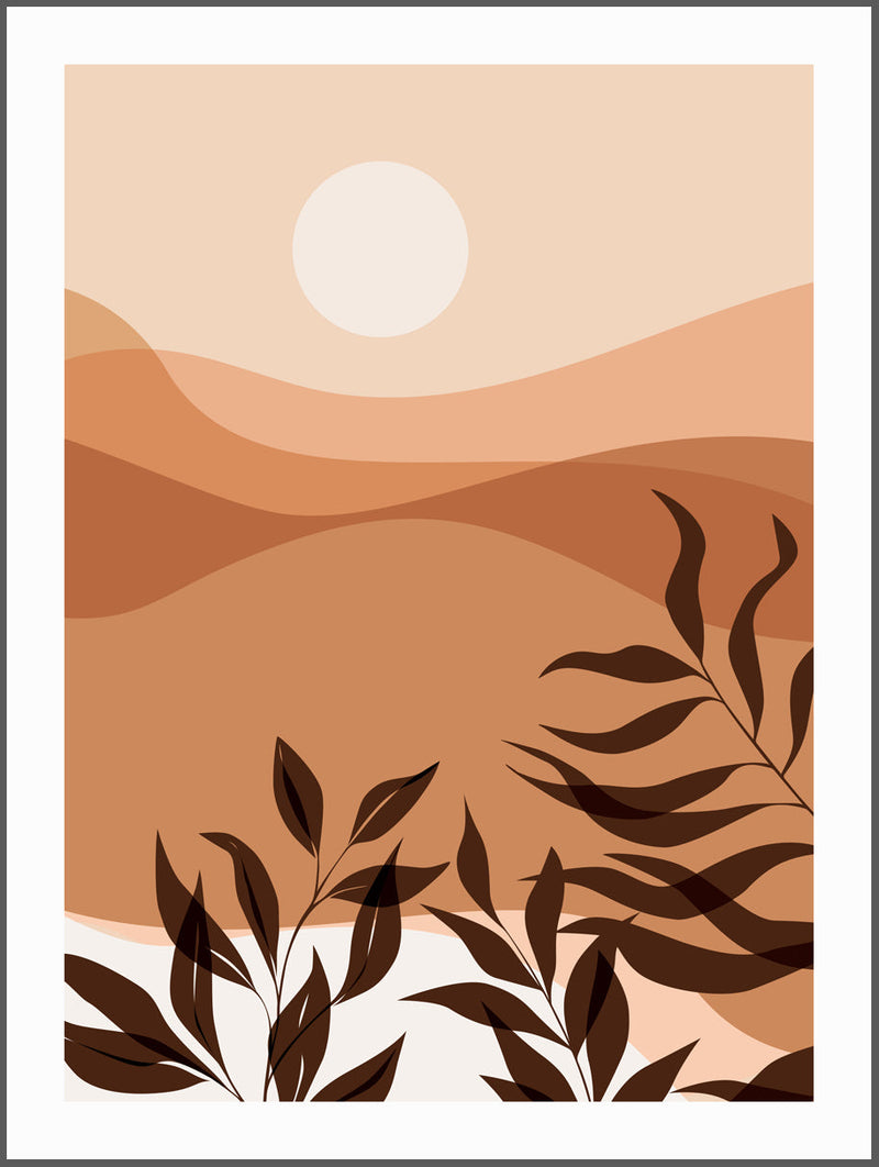 Desert Sunset Art Poster