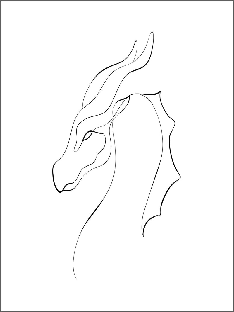 Dragon Drawing Poster