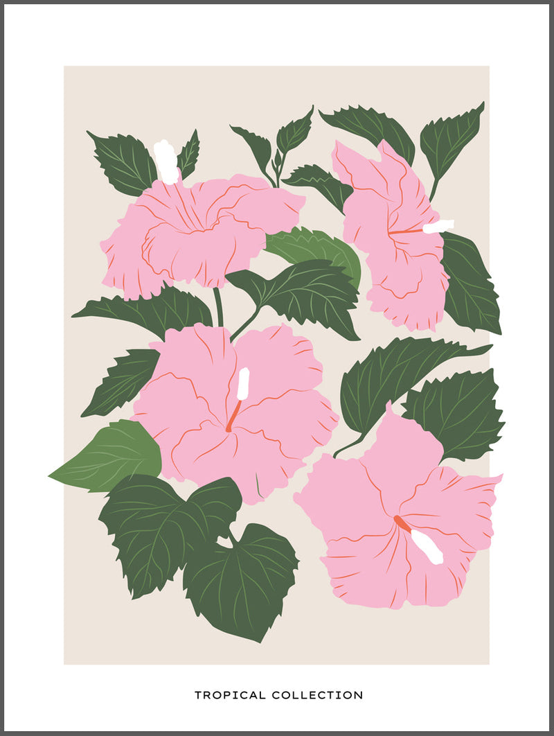 Exotic Pink Flower Poster