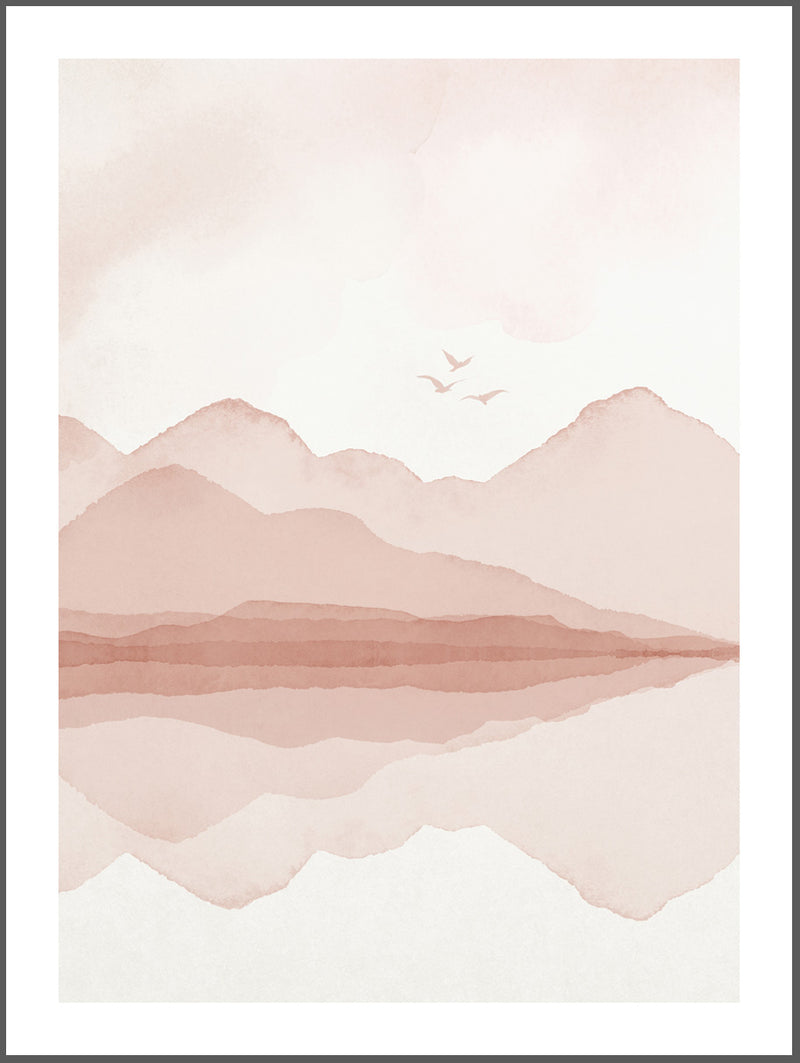 Pink Landscape Poster
