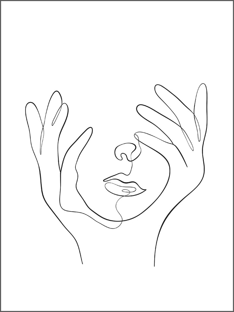 Face In Hands Poster