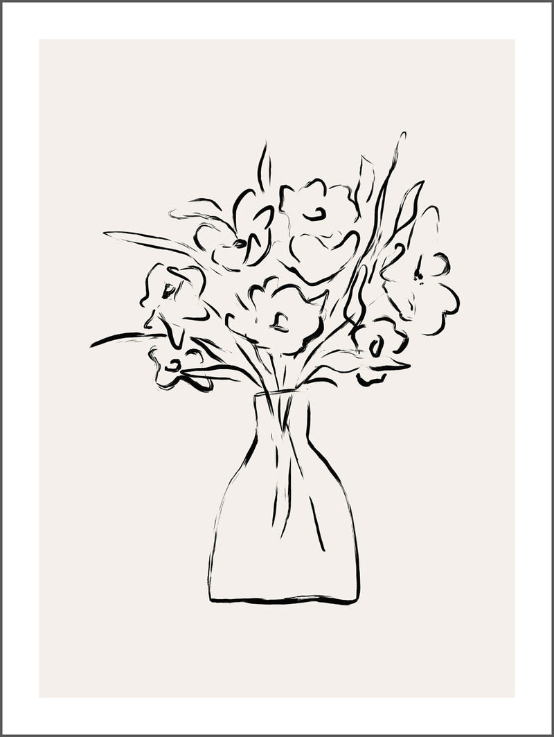 Flora in Vase Poster