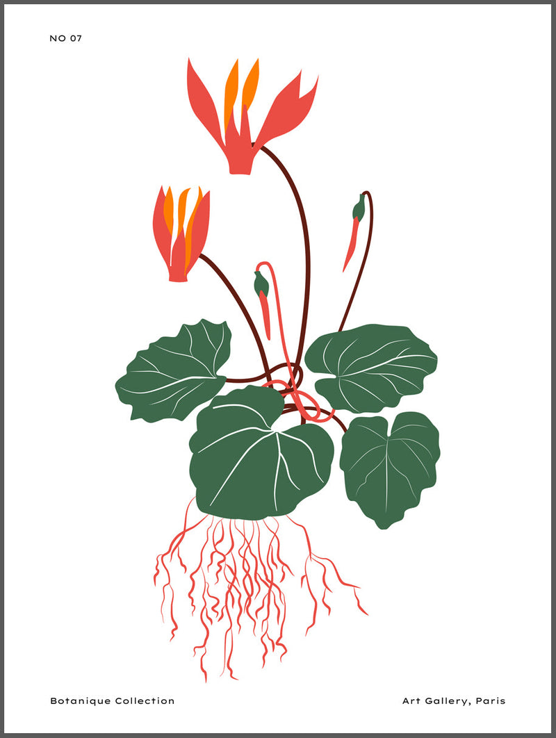 Flower Art Red Poster