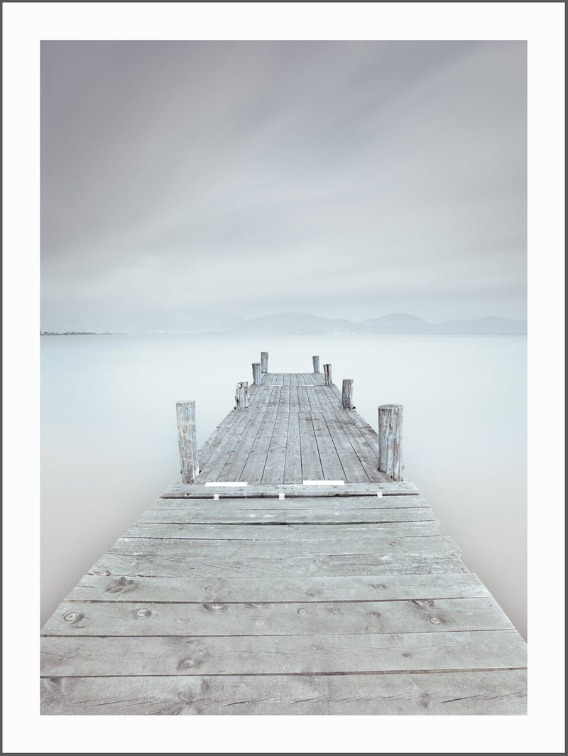 Foggy Jetty Poster
