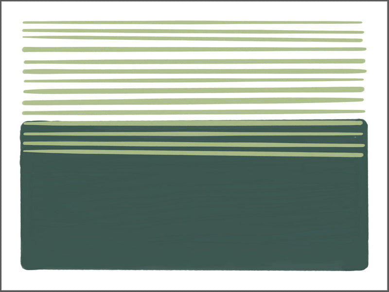 Green with Lines Landscape Poster