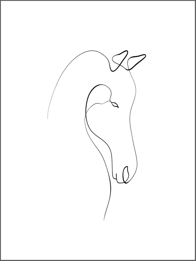 Horse Drawing Poster