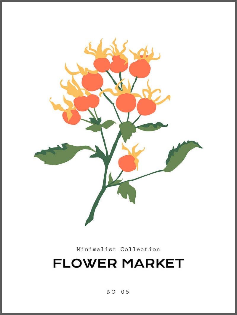 Minimalist Flower Market Poster