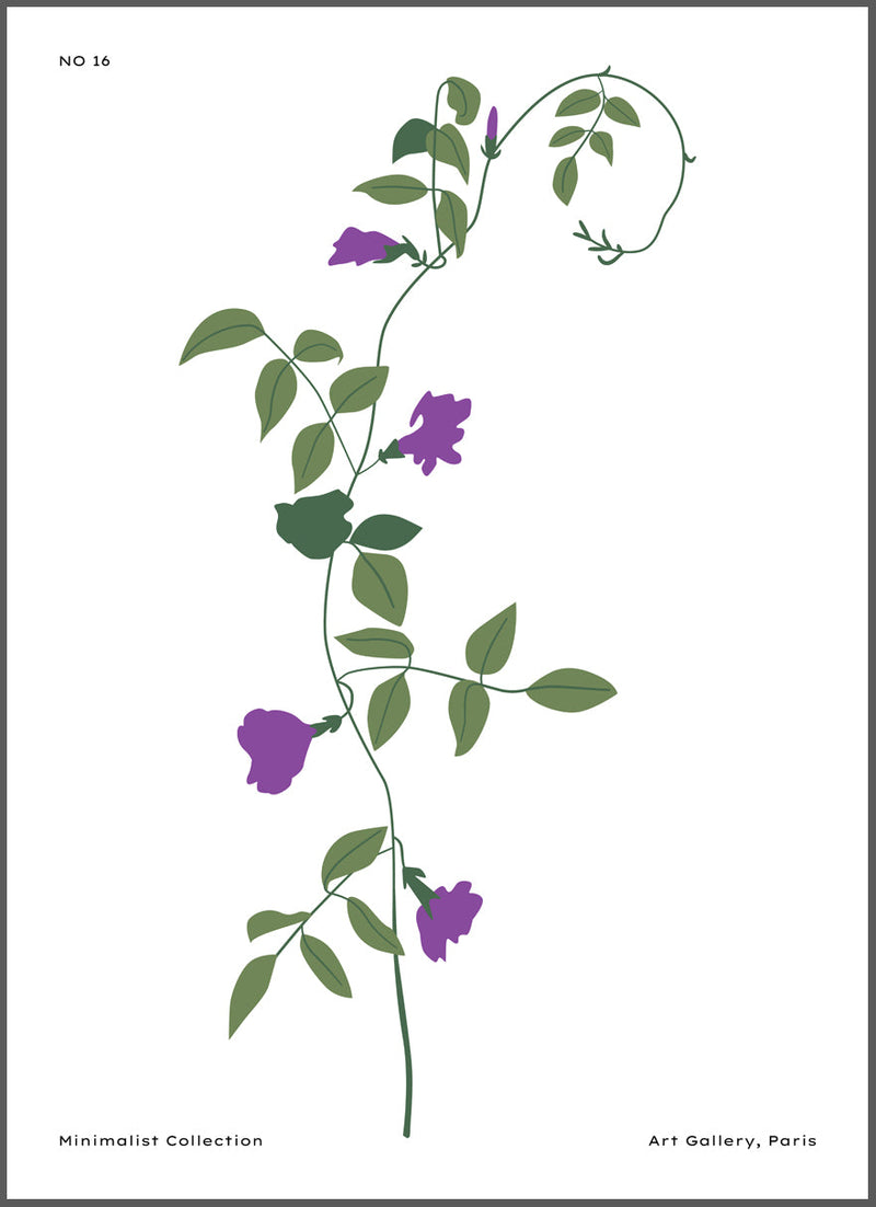 Minimalist Flower Vine Poster