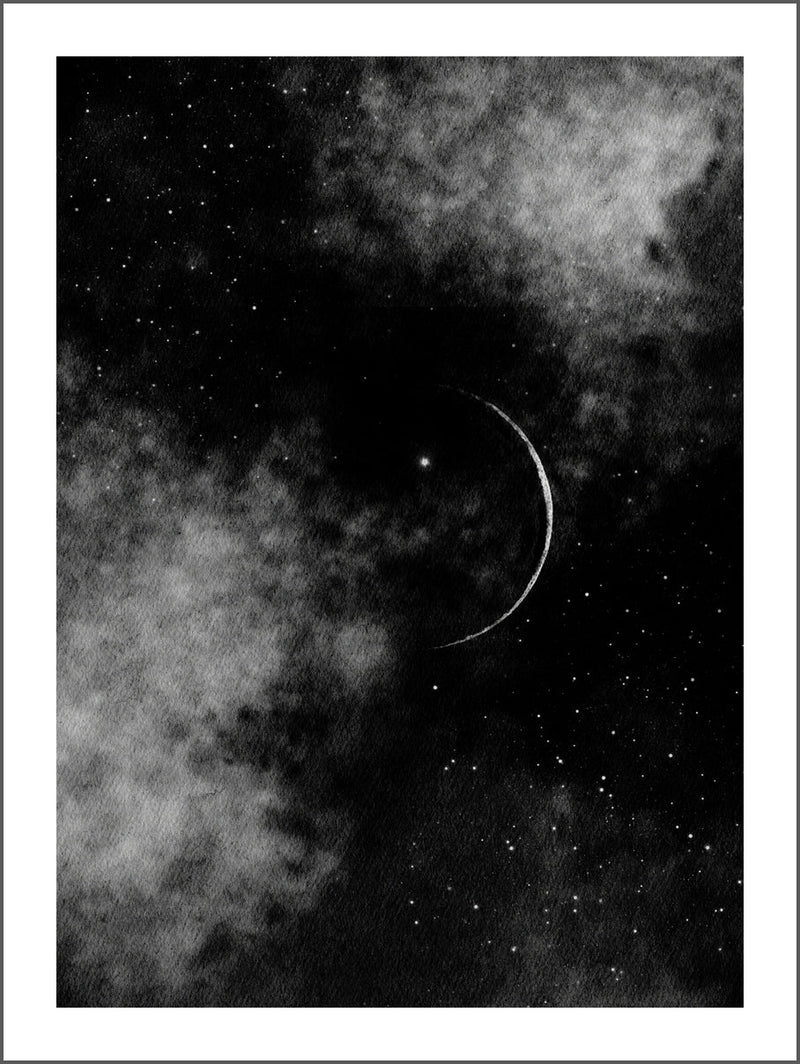 Moon Waxing Crescent Poster