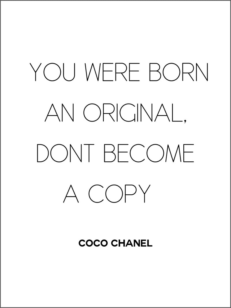Coco Chanel Quote 2 Poster