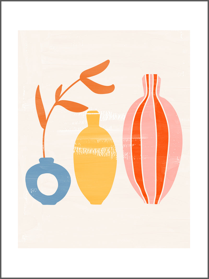 Pastel Vases Poster