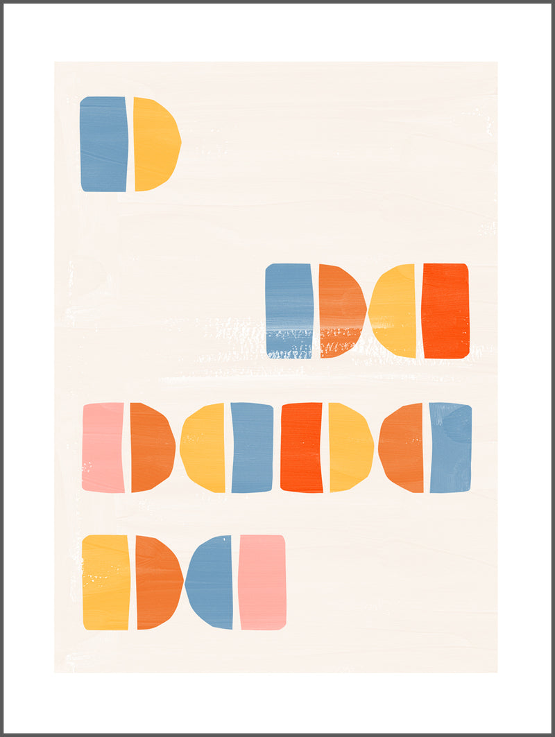 Pastels Organised Abstract Poster
