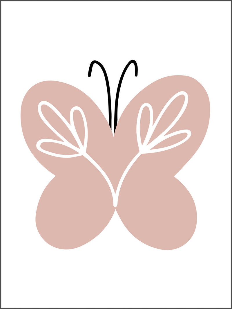 Pink Butterfly Poster