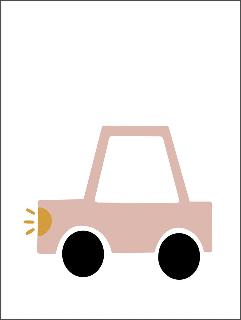 Pink Car Poster