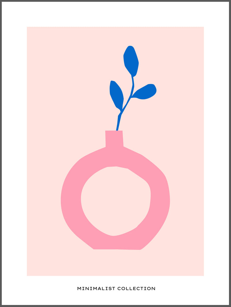 Pink Minimalist Vase Poster