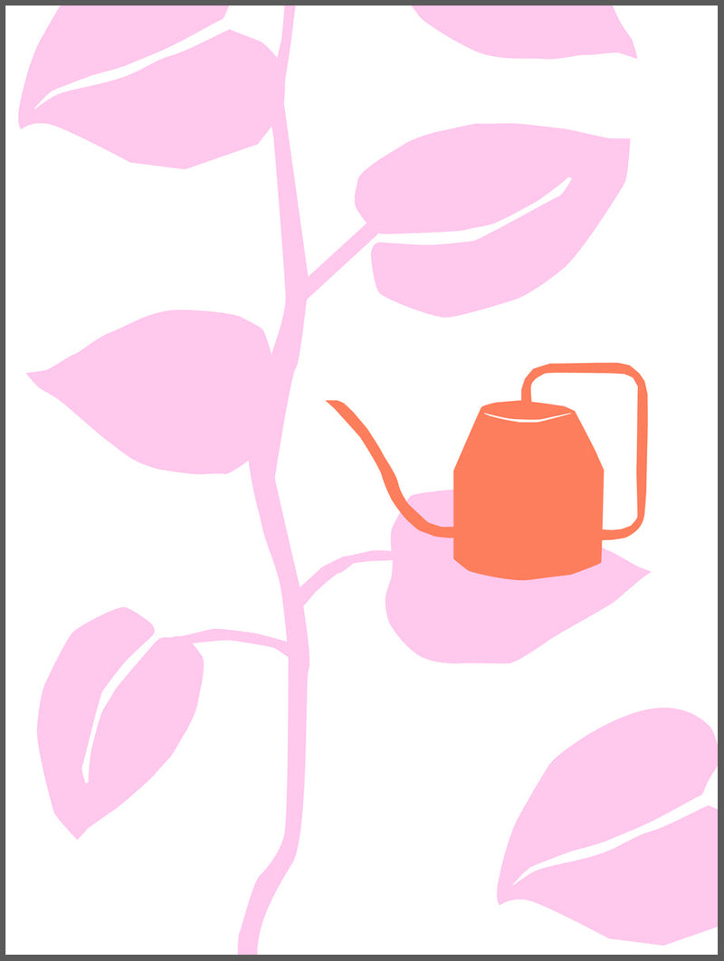 Pink Vine Art Poster
