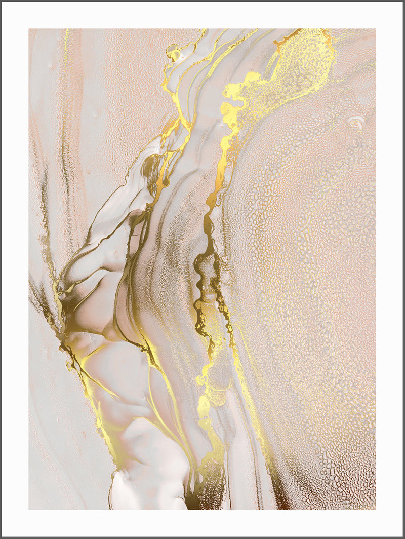 Pink & Gold Marble Poster