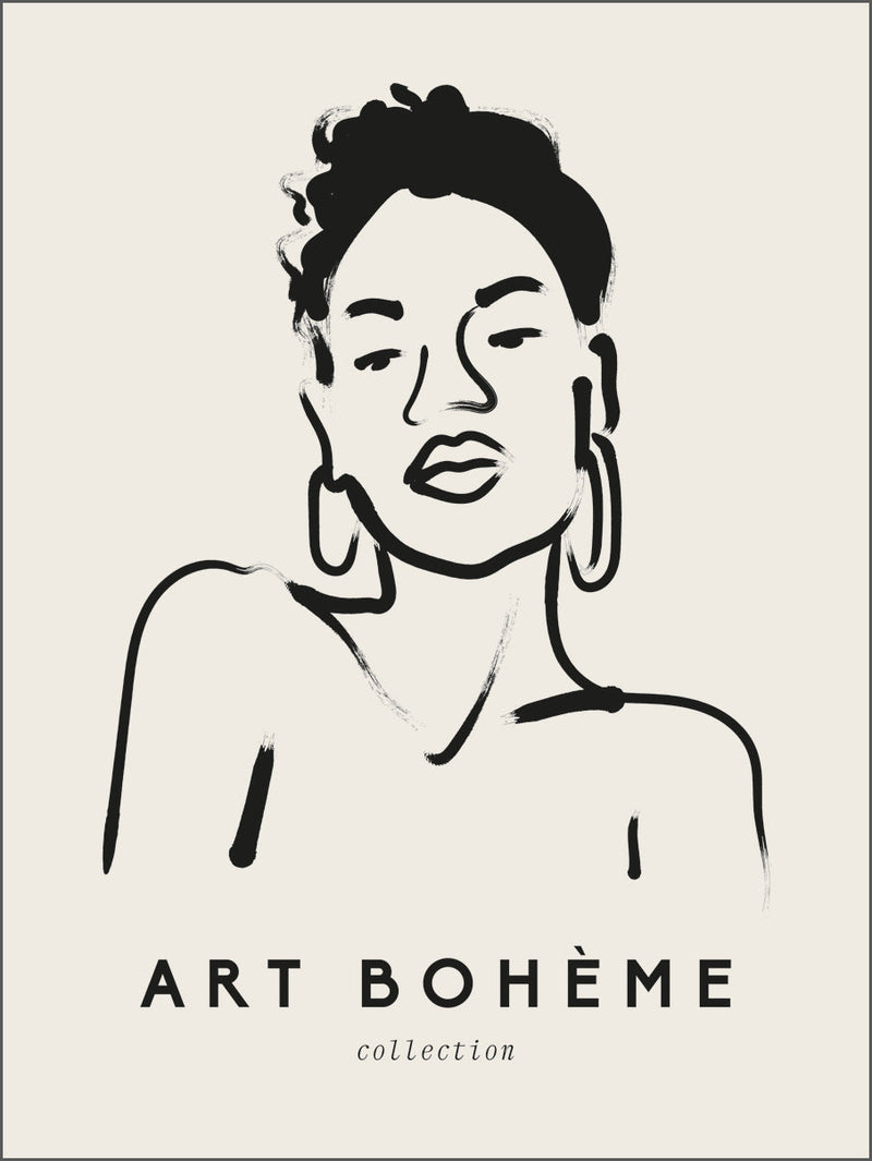 Portrait Art Boheme Poster