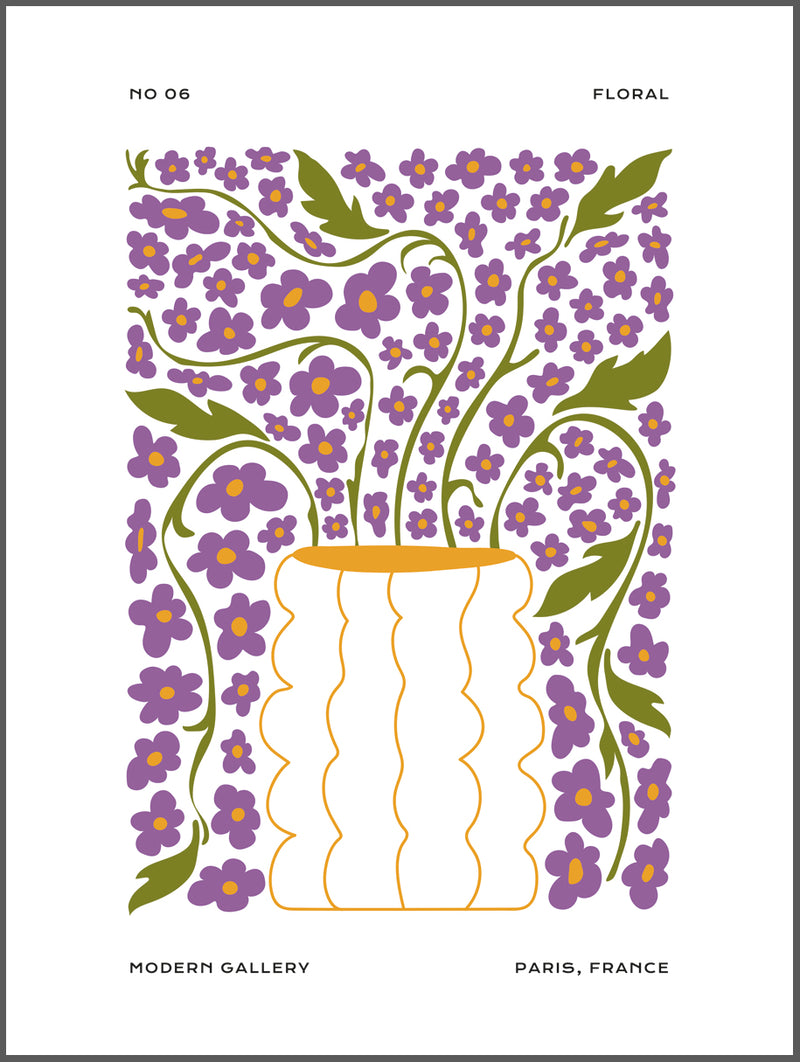 Purple Florals Poster