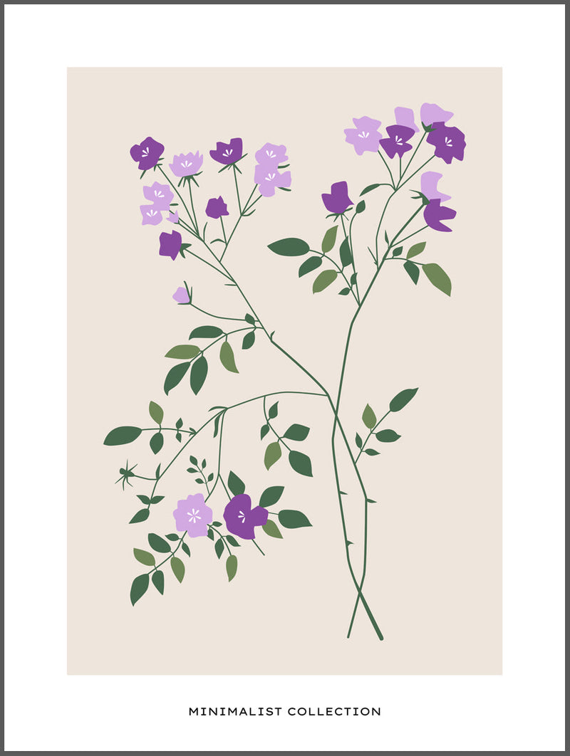Purple Summer Flower Poster