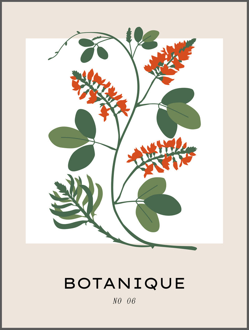 Red Botanical Poster