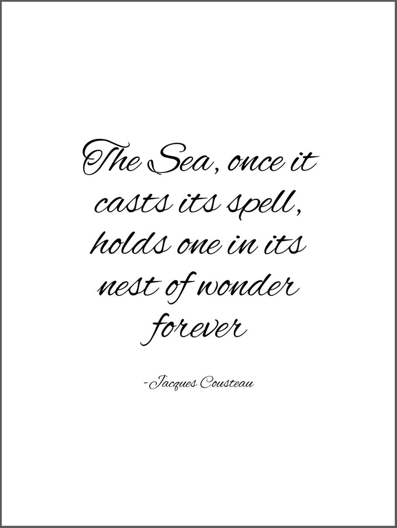Sea Spell Quote Poster