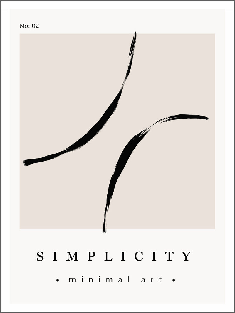 Simplicity Beige Poster