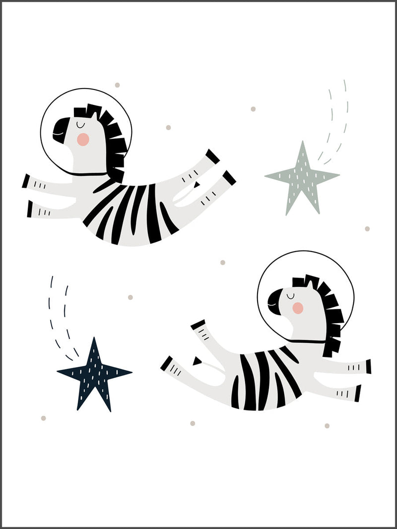 Space Zebras Poster