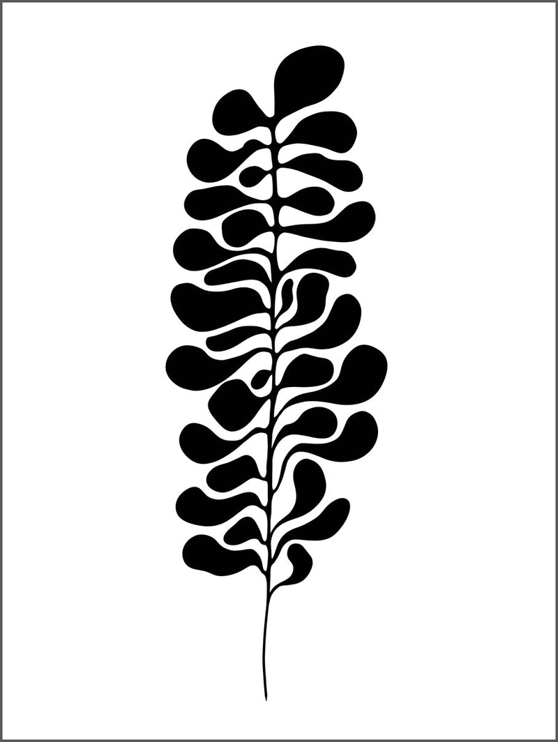 Standing Black Plant Poster