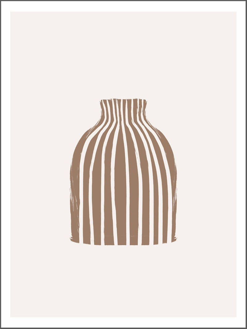 Striped Vase Poster