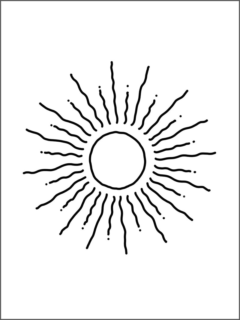 Sun Drawing Poster