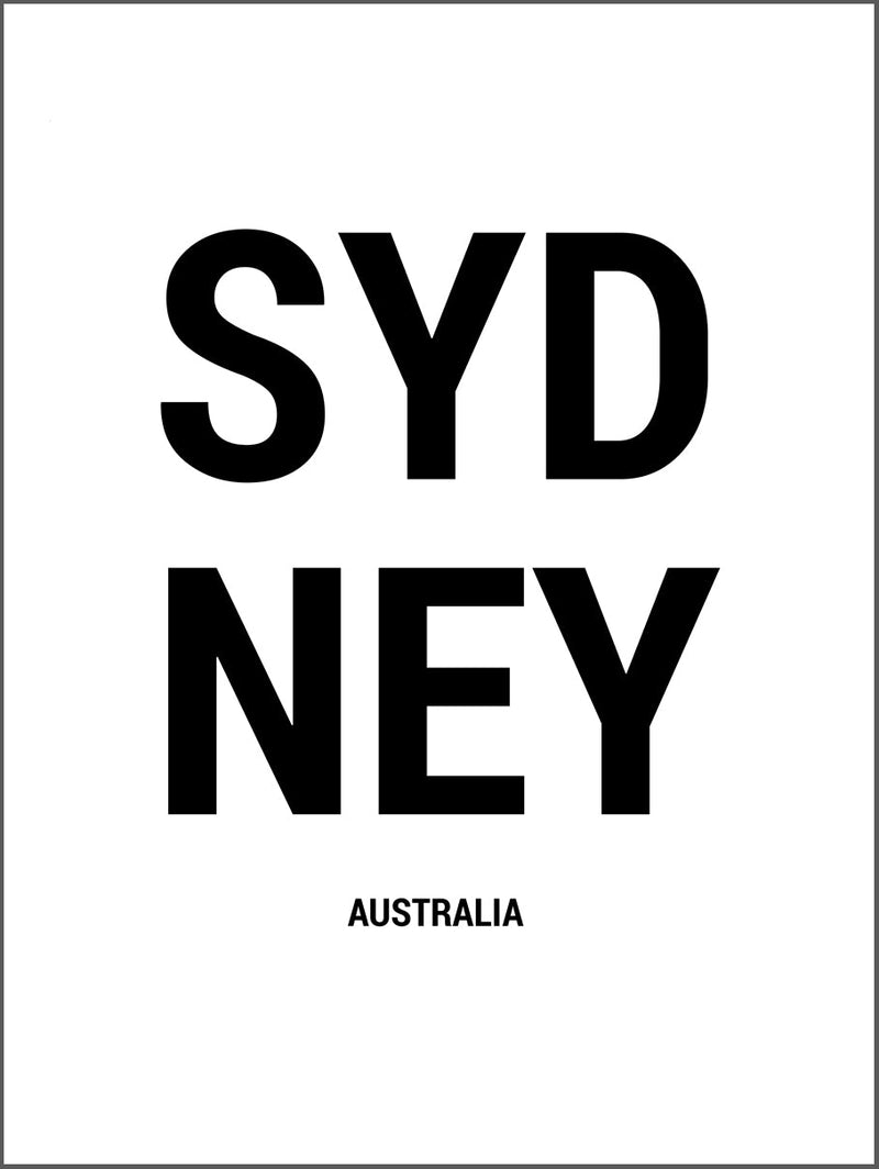 Sydney Letters Poster